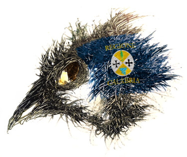 Digitale Kunst getiteld "Pandemi Bird Kalabr…" door Johann Sidlo, Origineel Kunstwerk, Digitaal Schilderwerk