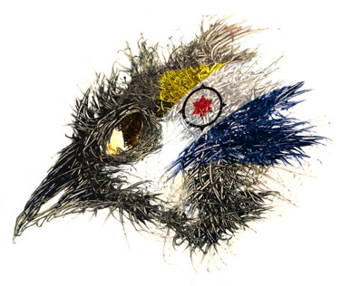 Digital Arts titled "Pandemi Bird Bonaire" by Johann Sidlo, Original Artwork, Digital Painting