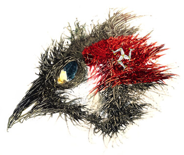 Arts numériques intitulée "Pandemi Bird Isle-O…" par Johann Sidlo, Œuvre d'art originale, Peinture numérique