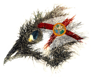 Digitale Kunst mit dem Titel "Pandemi Bird Florida" von Johann Sidlo, Original-Kunstwerk, Digitale Malerei