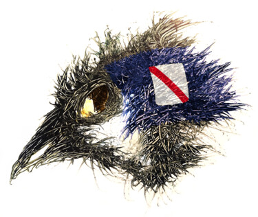 Digitale Kunst getiteld "Pandemi Bird Kampan…" door Johann Sidlo, Origineel Kunstwerk, Digitaal Schilderwerk
