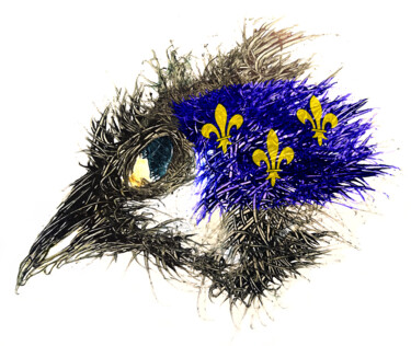 Digitale Kunst mit dem Titel "Pandemi Bird ILE-DE…" von Johann Sidlo, Original-Kunstwerk, Digitale Malerei