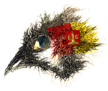 Digital Arts titled "Pandemi Bird Liege" by Johann Sidlo, Original Artwork, Digital Painting