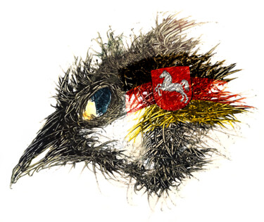 Digital Arts με τίτλο "Pandemi Bird Nieder…" από Johann Sidlo, Αυθεντικά έργα τέχνης, Ψηφιακή ζωγραφική