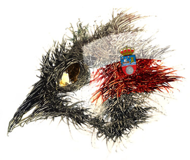 Digitale Kunst mit dem Titel "Pandemi Bird Kantab…" von Johann Sidlo, Original-Kunstwerk, Digitale Malerei