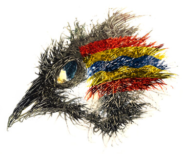 Arts numériques intitulée "Pandemi Bird Overij…" par Johann Sidlo, Œuvre d'art originale, Peinture numérique