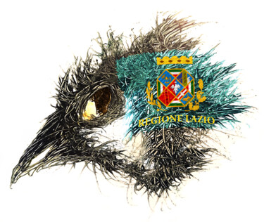 Digital Arts titled "Pandemi Bird Lazio" by Johann Sidlo, Original Artwork, Digital Painting