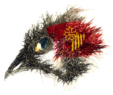 Arte digital titulada "Pandemi Bird LANGUE…" por Johann Sidlo, Obra de arte original, Pintura Digital