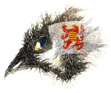 Цифровое искусство под названием "Pandemi Bird Limbur…" - Johann Sidlo, Подлинное произведение искусства, Цифровая живопись