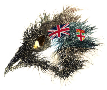 Digitale Kunst mit dem Titel "Pandemi Bird Fiji" von Johann Sidlo, Original-Kunstwerk, Digitale Malerei