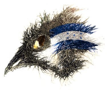 Digital Arts με τίτλο "Pandemi Bird Hondur…" από Johann Sidlo, Αυθεντικά έργα τέχνης, Ψηφιακή ζωγραφική