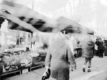 Photography titled "Le marché 2" by Johanna Bouvarel, Original Artwork, Digital Photography Mounted on Aluminium