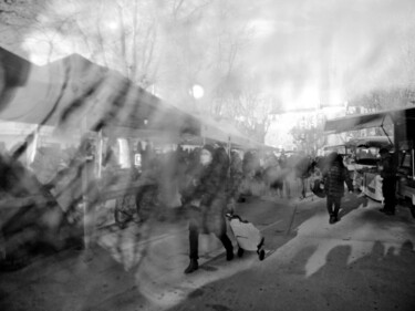 Photography titled "Le marché 3" by Johanna Bouvarel, Original Artwork, Digital Photography Mounted on Aluminium