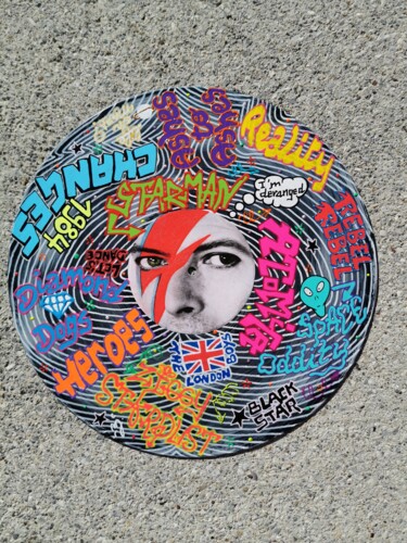 Картина под названием "Bowie 5" - Johanna Meunier, Подлинное произведение искусства, Акрил