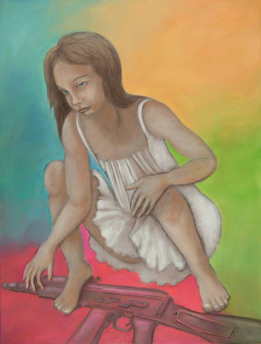Peinture intitulée "Viens jouer avec moi" par Johanna Aelion, Œuvre d'art originale, Acrylique Monté sur Châssis en bois