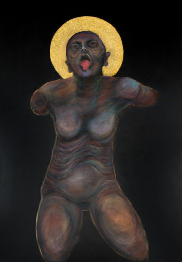 Peinture intitulée "Sainte amertume" par Johanna Aelion, Œuvre d'art originale, Acrylique Monté sur Châssis en bois
