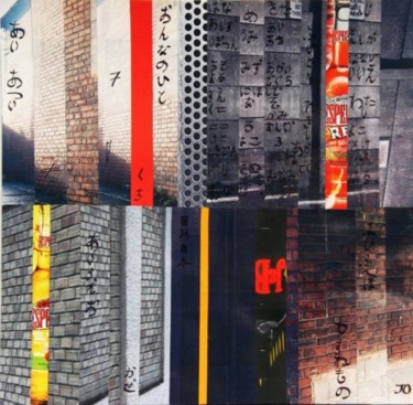 Collages intitolato "JAPAN TAGS" da Johanna L, Opera d'arte originale