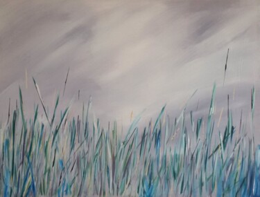 Pintura titulada "Blue Grass" por Johanne Monique Dufour (Monique J Dufour), Obra de arte original, Acrílico Montado en Bast…