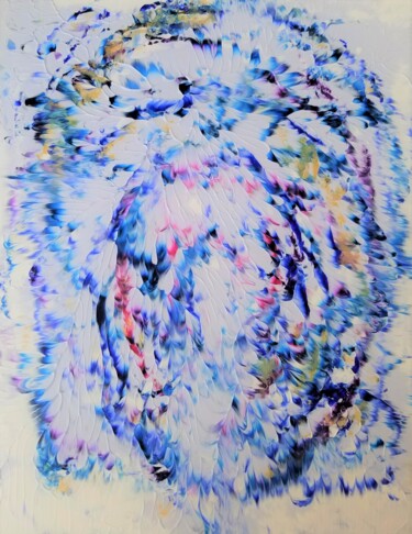 Pittura intitolato "Feathers" da Johanne Monique Dufour (Monique J Dufour), Opera d'arte originale, Acrilico Montato su Tela…