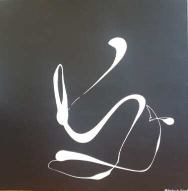 Painting titled "Swan" by Johanne Monique Dufour (Monique J Dufour), Original Artwork, Acrylic