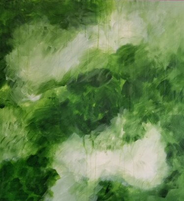 Peinture intitulée "Rain Forest" par Johanne Monique Dufour (Monique J Dufour), Œuvre d'art originale, Acrylique Monté sur C…