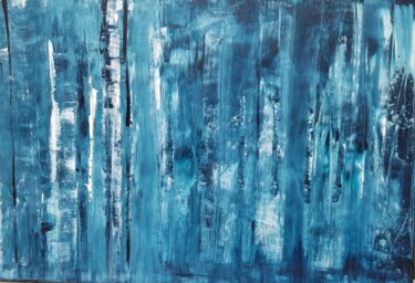 "Blue  Forest" başlıklı Tablo Johanne Monique Dufour (Monique J Dufour) tarafından, Orijinal sanat, Akrilik Ahşap Sedye çerç…