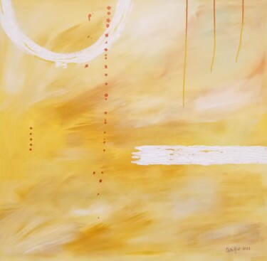 Malerei mit dem Titel "Mellow yellow" von Johanne Monique Dufour (Monique J Dufour), Original-Kunstwerk, Acryl Auf Keilrahme…