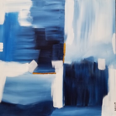Peinture intitulée "Sounds of blue" par Johanne Monique Dufour (Monique J Dufour), Œuvre d'art originale, Acrylique Monté su…