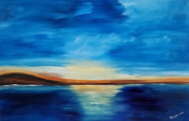 Malerei mit dem Titel "Last sunset" von Johanne Monique Dufour (Monique J Dufour), Original-Kunstwerk, Acryl