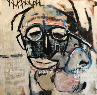 Malerei mit dem Titel "Tristesse d'une fem…" von Johanne Proulx, Original-Kunstwerk, Acryl