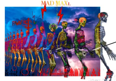 Ζωγραφική με τίτλο "Madmax" από Johannes Hoelderl, Αυθεντικά έργα τέχνης, 2D ψηφιακή εργασία