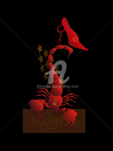 Digitale Kunst mit dem Titel "Scorpio-Horoscope-M…" von Johannes Murat, Original-Kunstwerk