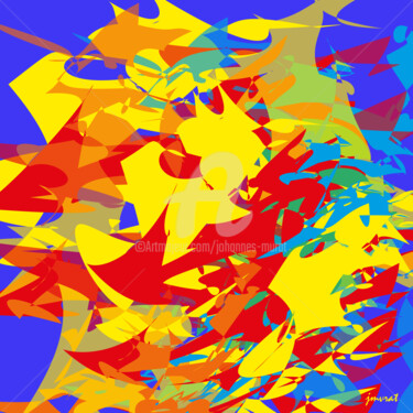 Digitale Kunst mit dem Titel "Abstract-Art-M0054" von Johannes Murat, Original-Kunstwerk, Digitale Malerei