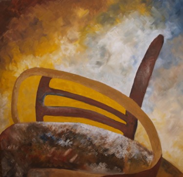 Pintura titulada "Le fauteuil vide" por Johan Roels, Obra de arte original, Oleo