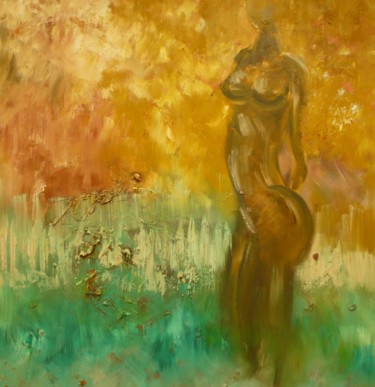 Peinture intitulée "La fertilité, Sénég…" par Johan Roels, Œuvre d'art originale, Huile