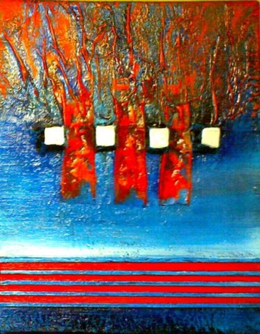 Peinture intitulée "Les pommiers" par Storm, Œuvre d'art originale