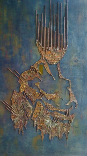 Pittura intitolato "L'Ohm N°2" da Johell, Opera d'arte originale, Acrilico