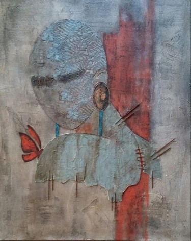 Pintura titulada "F' Âme n° 23" por Johell, Obra de arte original, Acrílico Montado en Bastidor de camilla de madera