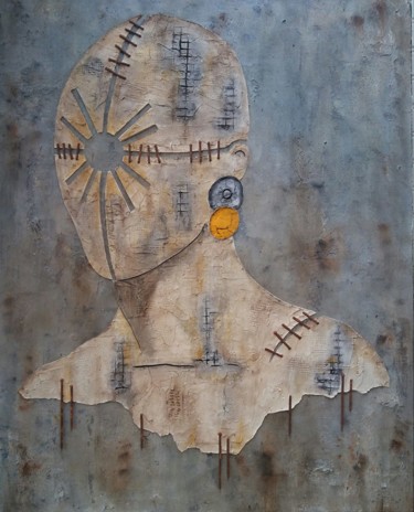 Pittura intitolato "L' Ohm n° 28" da Johell, Opera d'arte originale, Acrilico Montato su Telaio per barella in legno