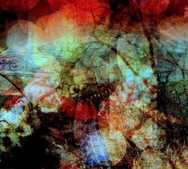 Digitale Kunst getiteld "Bos geest -II" door John Calder Gunn, Origineel Kunstwerk, Digitale collage