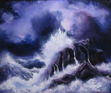 Painting titled "wilde-sea.jpg" by John Cocoris, Original Artwork