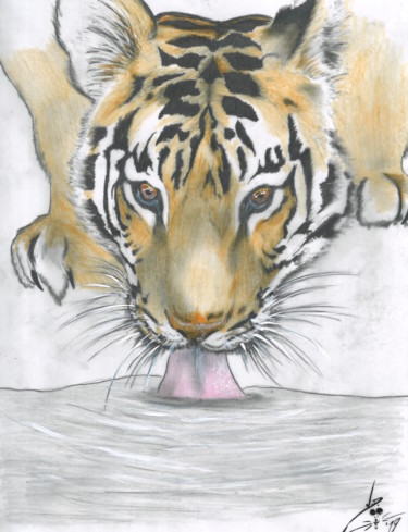 Drawing titled "Thirst" by John Creekmore, Original Artwork, Pencil