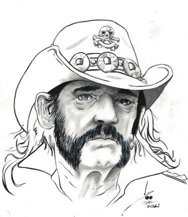 Rysunek zatytułowany „Lemmy” autorstwa John Creekmore, Oryginalna praca, Atrament