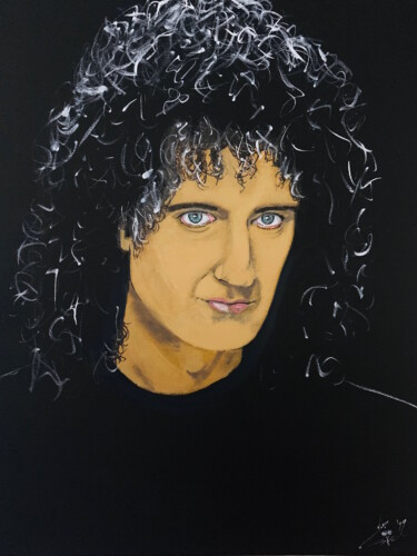Schilderij getiteld "Brian May" door John Creekmore, Origineel Kunstwerk, Acryl