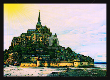 Arts numériques intitulée "Le mont saint-michel" par J.Jokko, Œuvre d'art originale, Peinture numérique