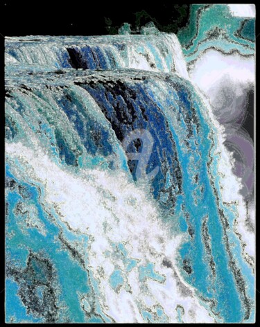 Arts numériques intitulée "Niagara" par J.Jokko, Œuvre d'art originale, Peinture numérique