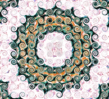 Artes digitais intitulada "Mandala du Lotus" por J.Jokko, Obras de arte originais, Pintura digital