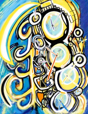Arts numériques intitulée "L arbre du temps" par J.Jokko, Œuvre d'art originale, Peinture numérique