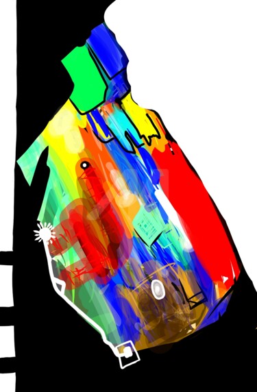Arts numériques intitulée "Abstr" par J.Jokko, Œuvre d'art originale, Peinture numérique