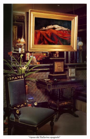 Pintura intitulada ""Woman in Repose"" por John Enright, Obras de arte originais